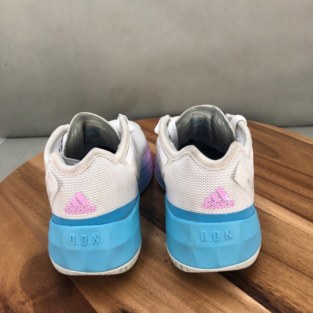 Adidas DON Issue 4 Donovan Mitchell White Multi Basketball Shoes Sneaker Youth 4 - Picture 4 of 8